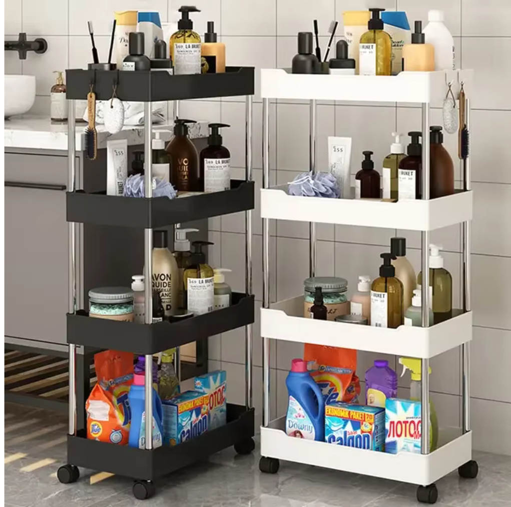 Estante de almacenamiento para el baño con ruedas 🛞🛁